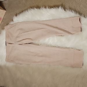 Saint Tropez West Rose Dust pale pink textured stretch pants 4 pockets 10 EUC …